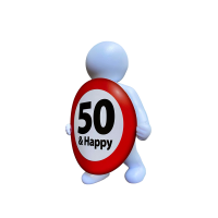 I'm Happy giftpoppetje 50 & Happy